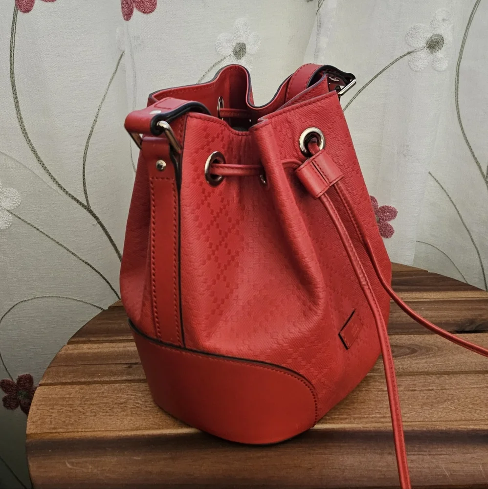 Gucci Bright Red Small Bucket Crossbody Bag - Picture 6 of 14